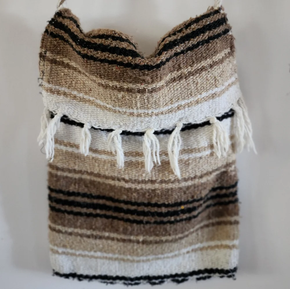 VTG Hippie Style Textile Woven Bag Boho
